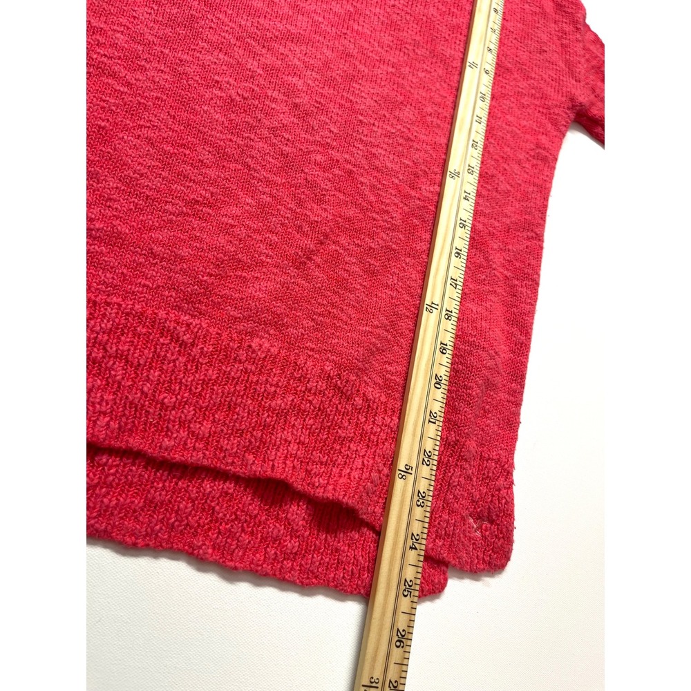 American Eagle Outfitters Womens XS Pink V-Neck Knit Sweater High Low AEO 0303 - Picture 7 of 9